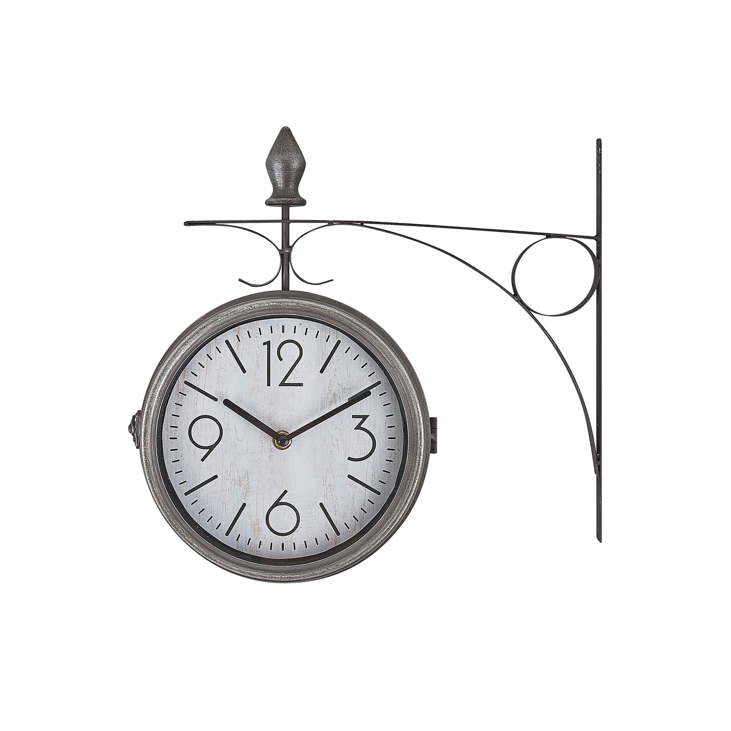 Wanduhr ROMONT 34 cm Metall Silber