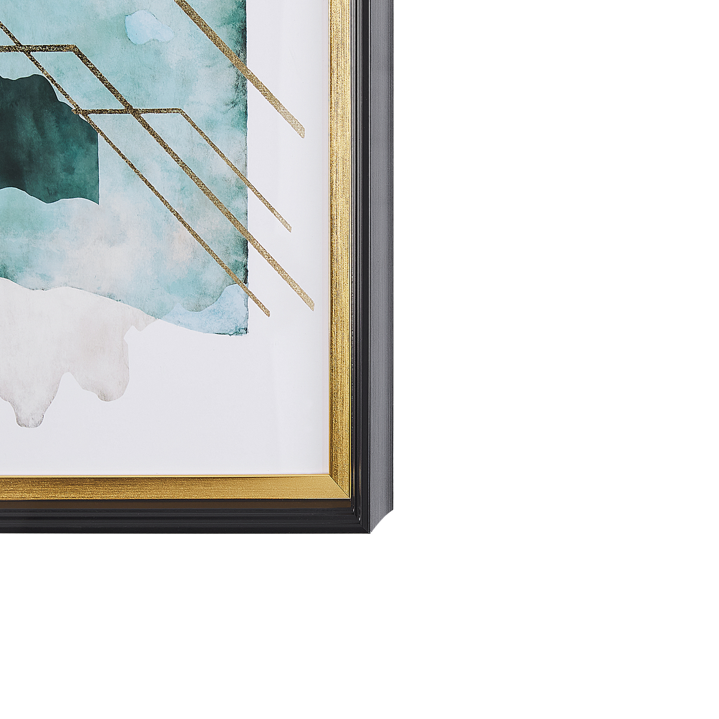 Wandbild mit Rahmen TOUBA Abstraktes Muster 30 x 40 cm Blau