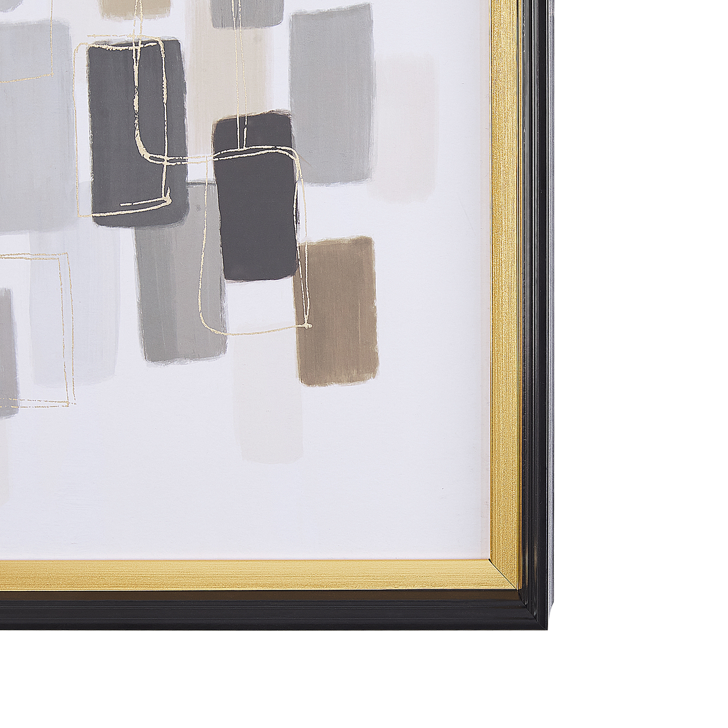 Wandbild mit Rahmen AREZA Abstraktes Muster 30 x 40 cm Bunt