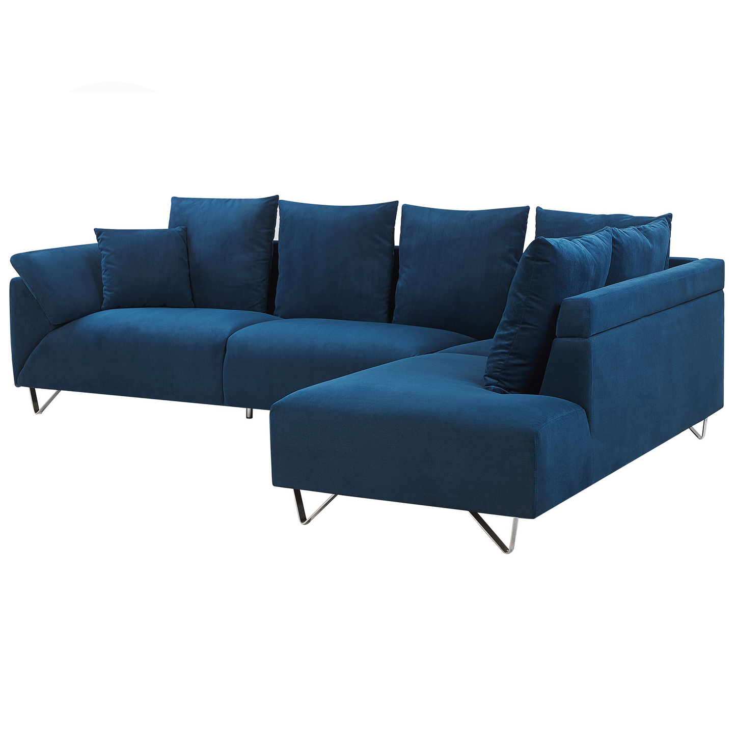 Ecksofa Cord linksseitig marineblau LUNNER