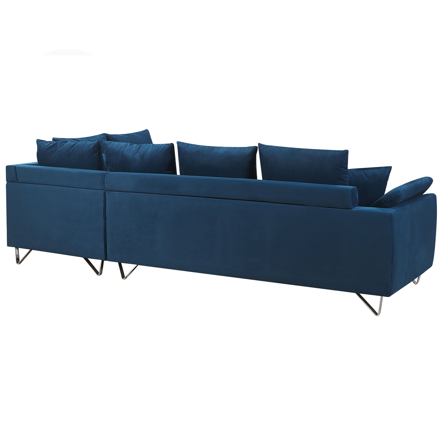 Ecksofa Cord linksseitig marineblau LUNNER