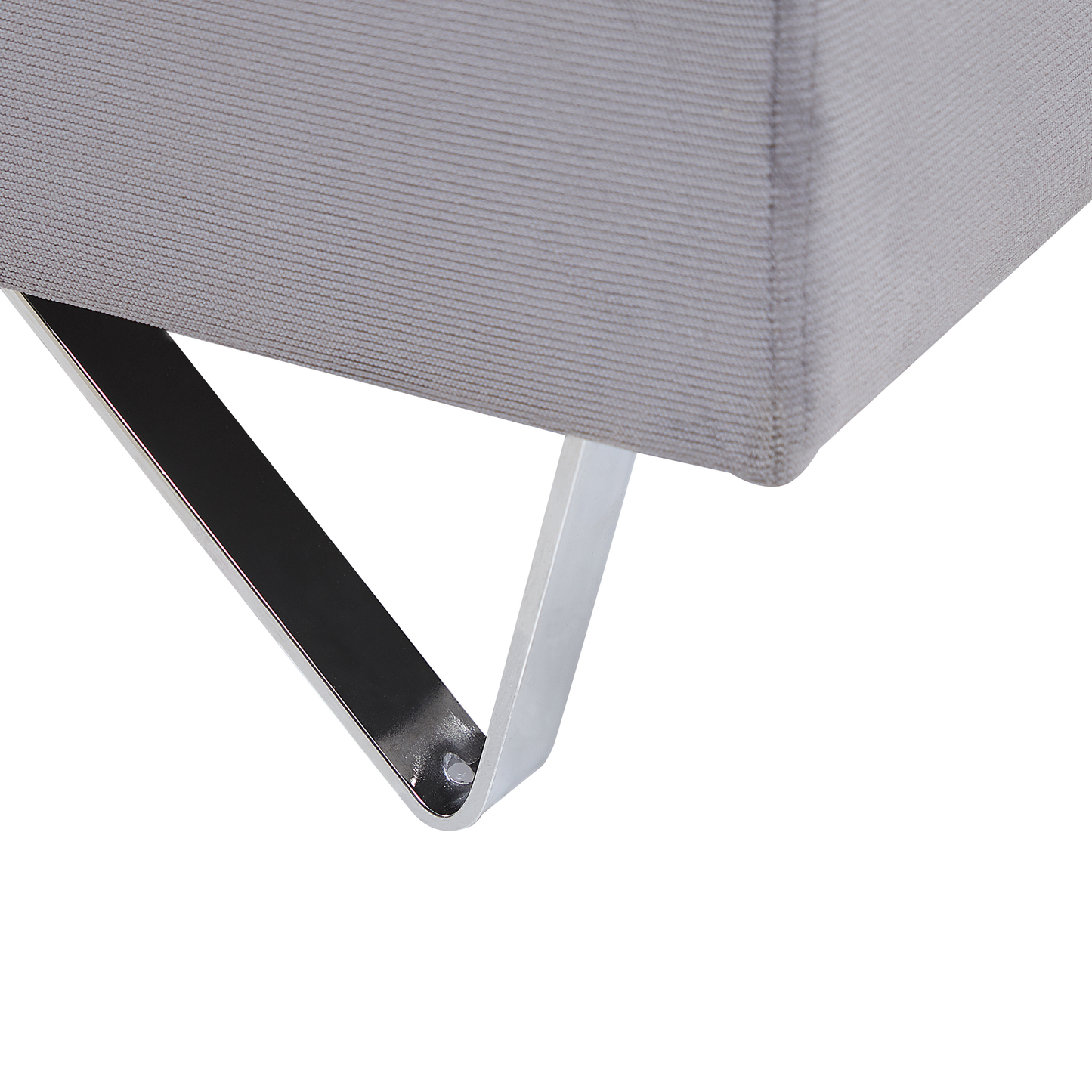 4-Sitzer Ecksofa Cord grau linksseitig LUNNER