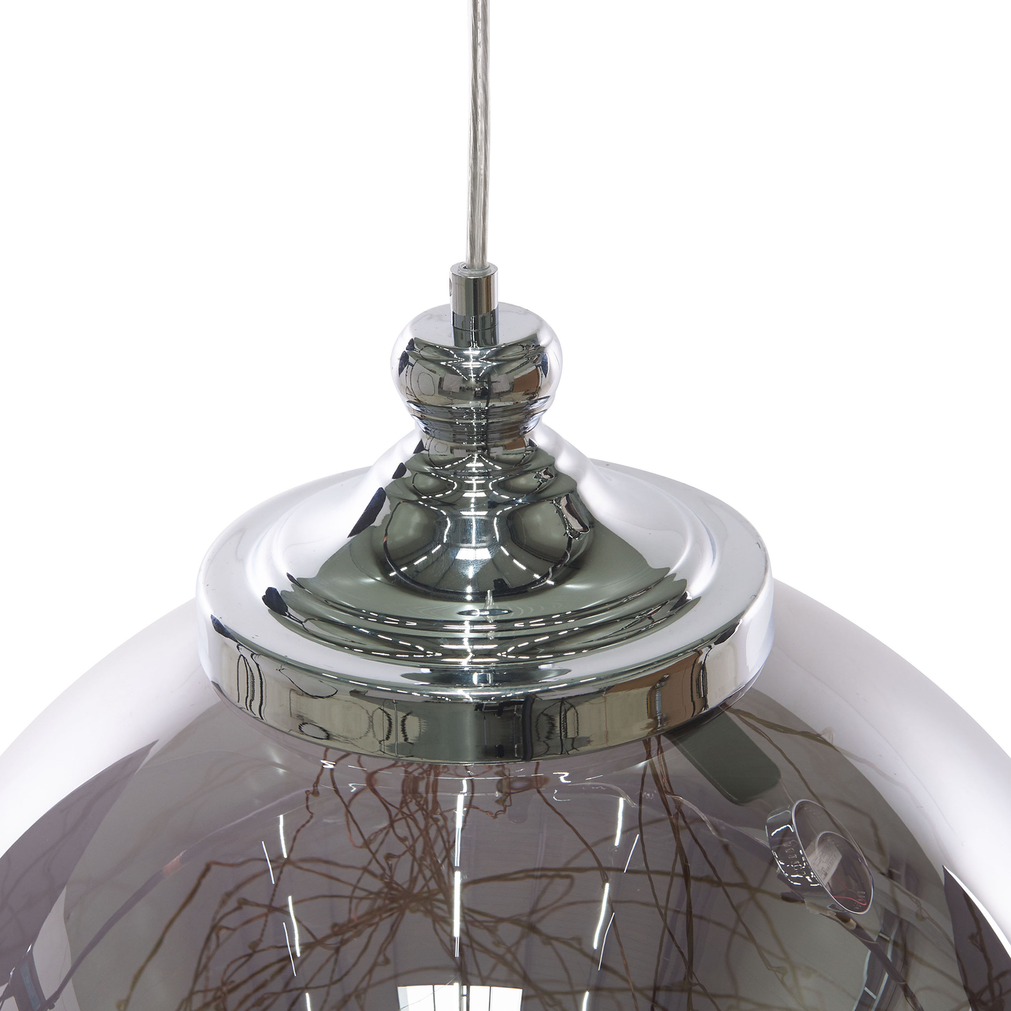 Hängelampe BENI Glas Silber