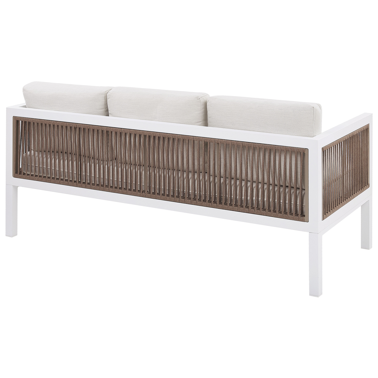 Lounge Set mit Tisch 5-Sitzer BORELLO Metall Weiss