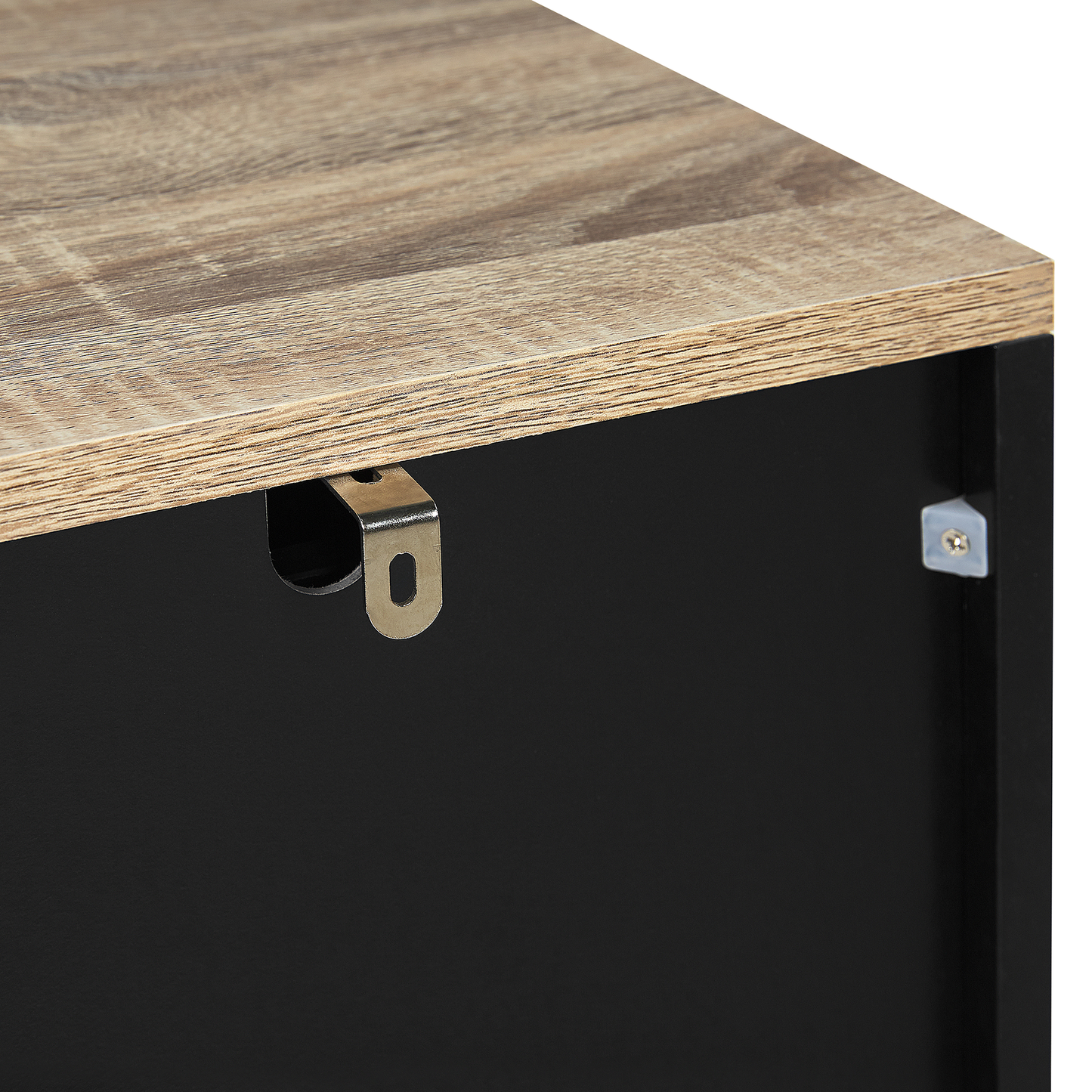 Kommode mit 4 Schubladen WALPI 93 cm Schwarz