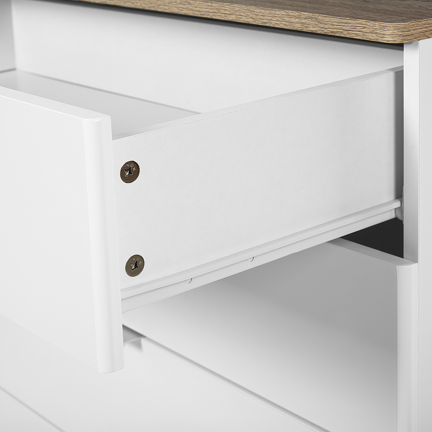 Kommode mit 4 Schubladen WALPI 93 cm Weiss