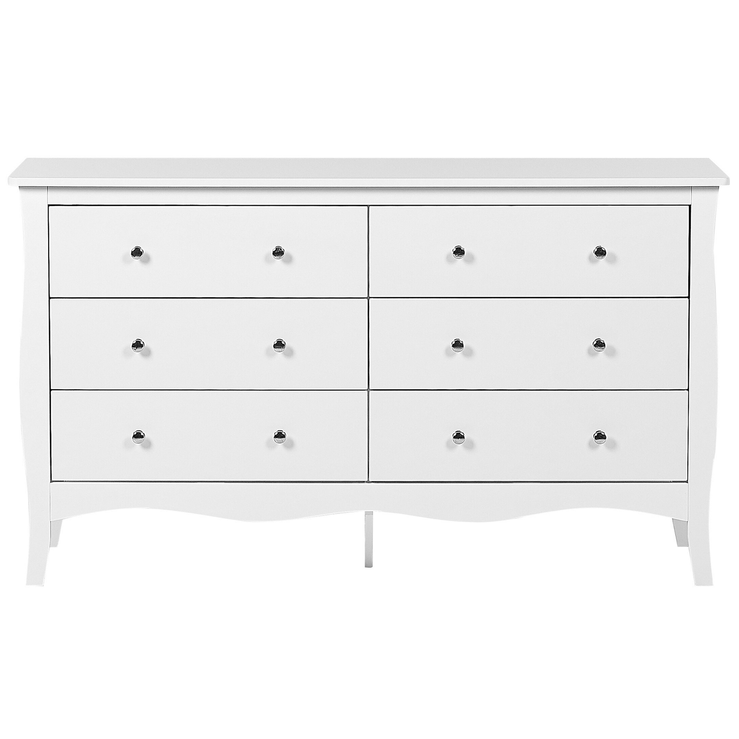 Kommode mit 6 Schubladen WINCHESTER 75 cm Weiss