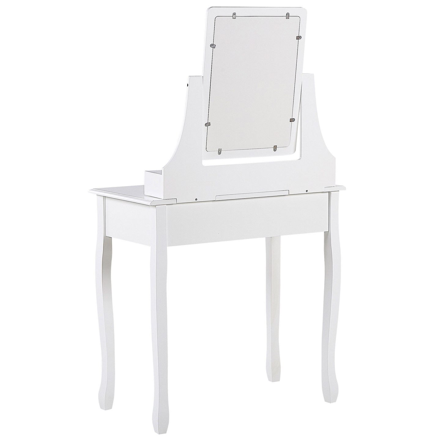 Schminktisch mit rechteckigem Spiegel Hocker 5 Schubladen weiss RAYON