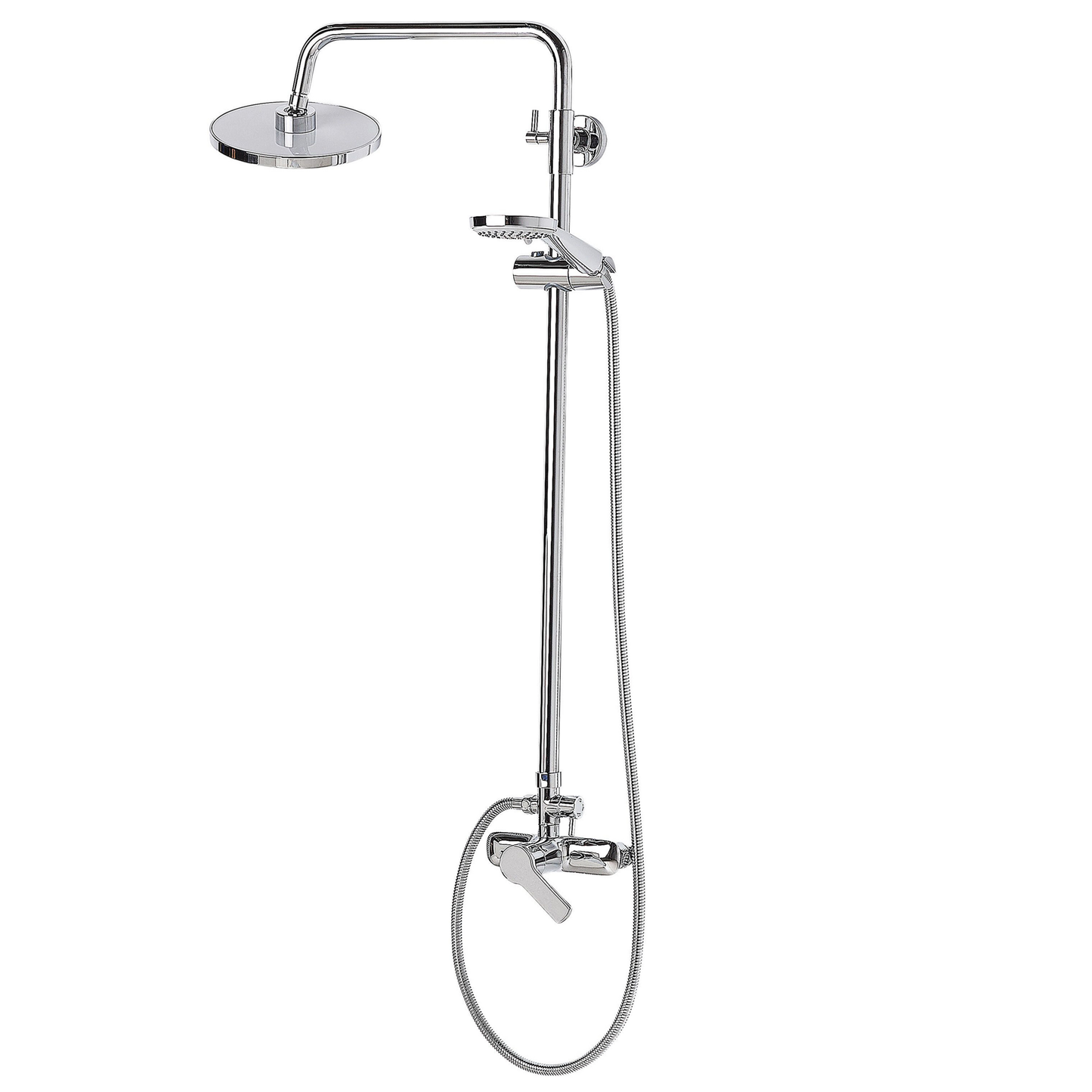 Duschset mit Mischbatterie und Regenbrause TINKISSO Silber