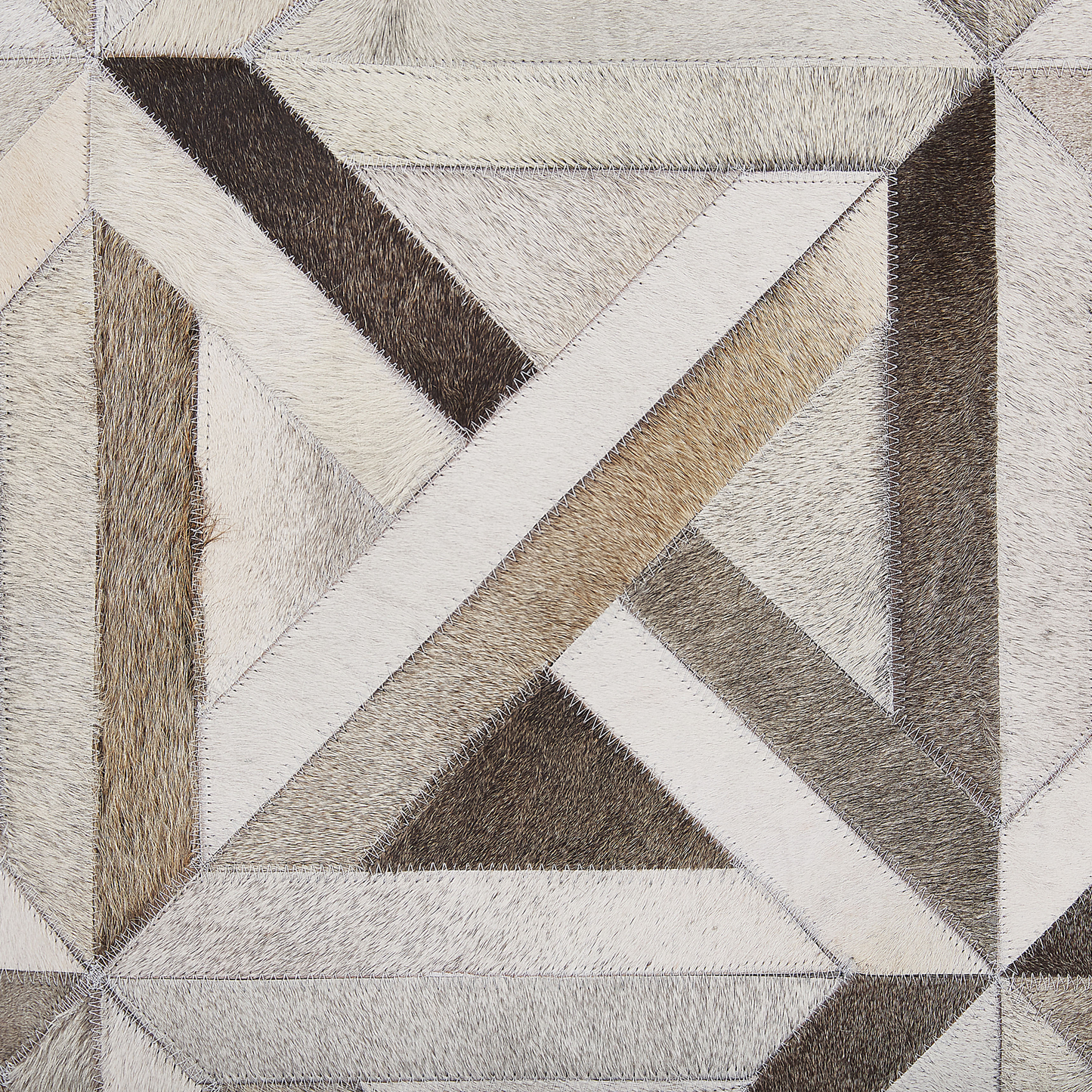 Teppich Kuhfell beige / braun 140 x 200 cm Patchwork Kurzflor TAYTAN