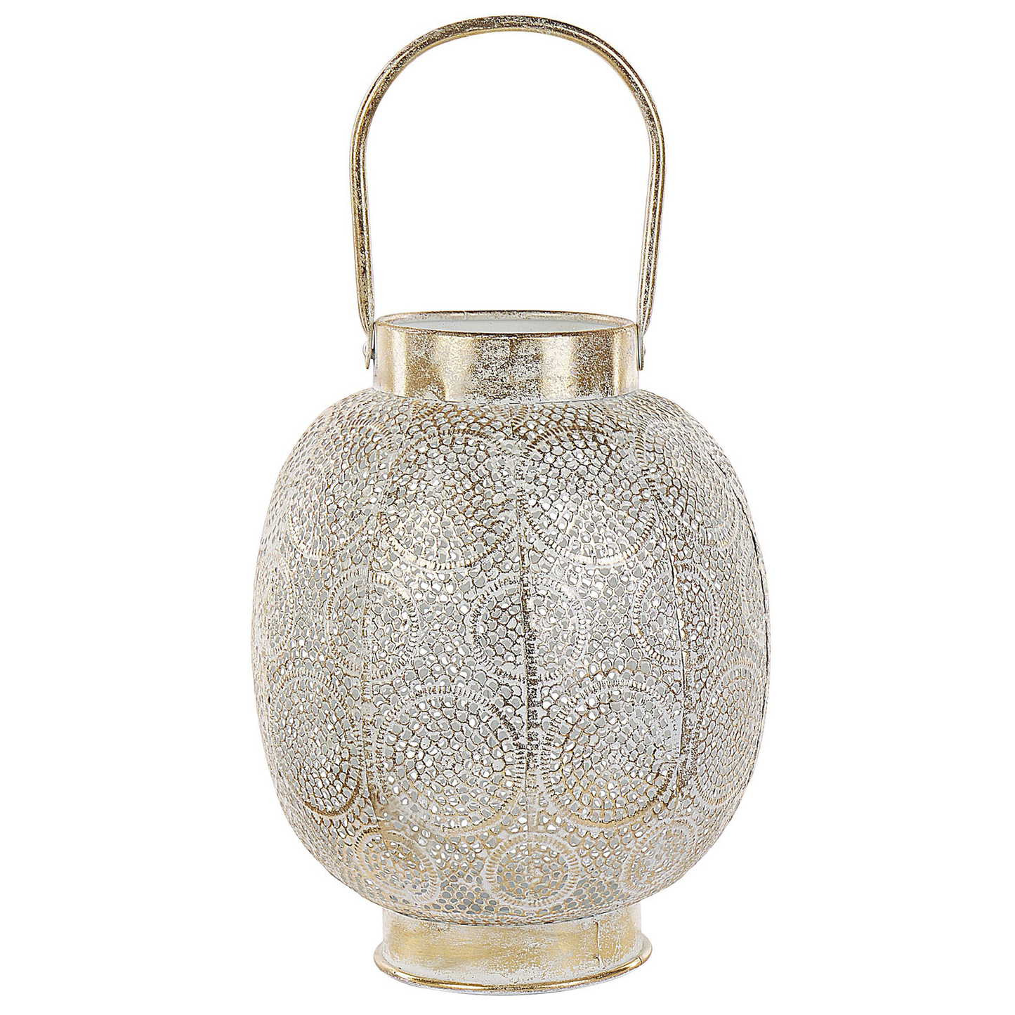 Windlichtsäulen LANTAU Metall 30 cm Gold