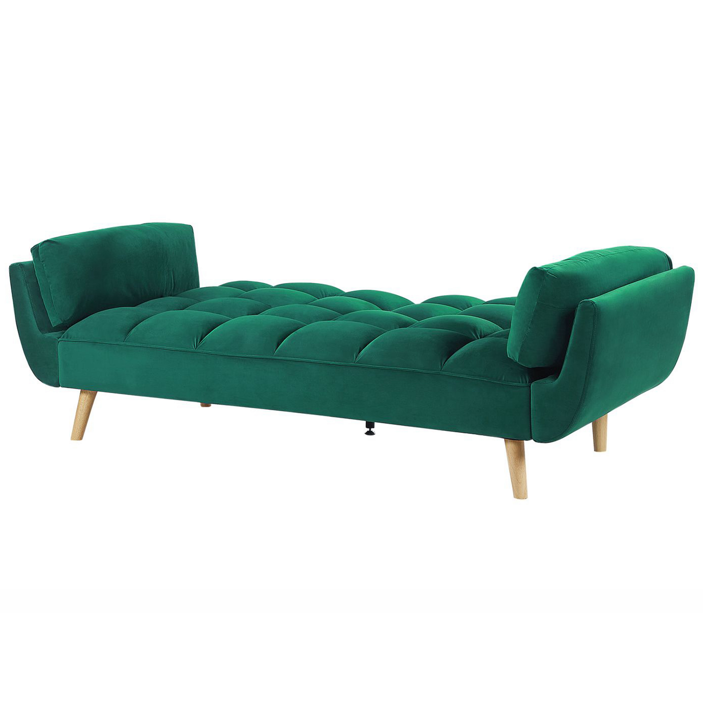 3-Sitzer Schlafsofa Samtstoff grün ASBY