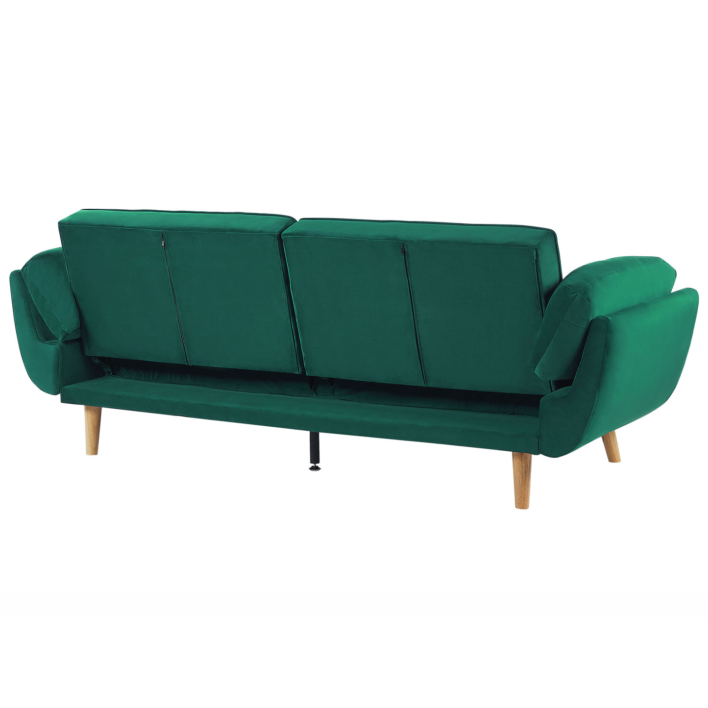 3-Sitzer Schlafsofa Samtstoff grün ASBY