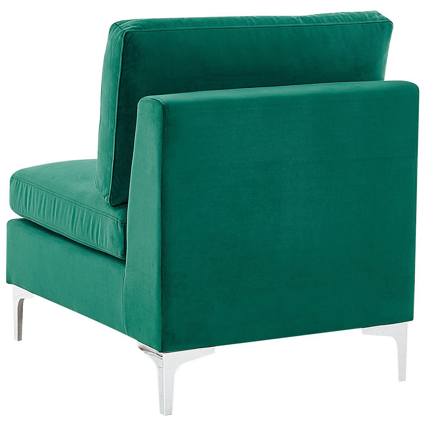 3-Sitzer Modulsofa Samtstoff grün mit Metallbeinen EVJA