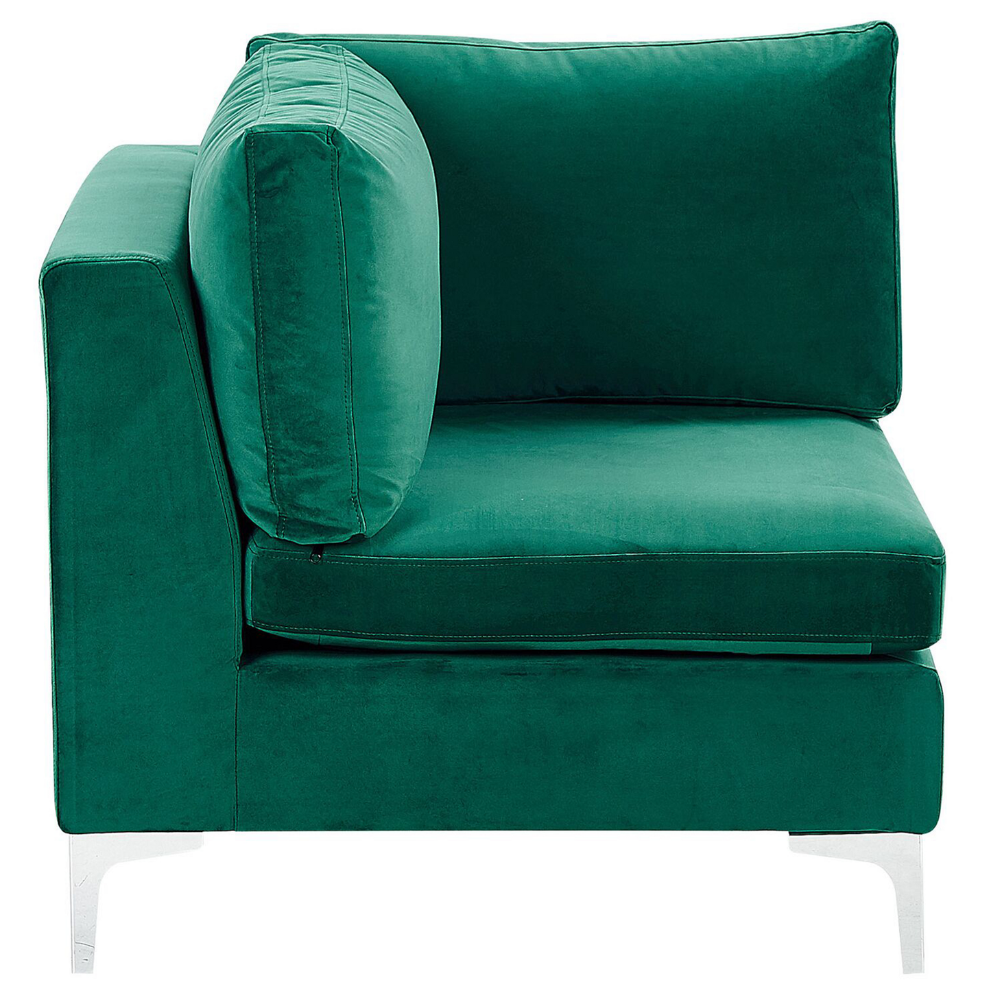 3-Sitzer Modulsofa Samtstoff grün mit Metallbeinen EVJA