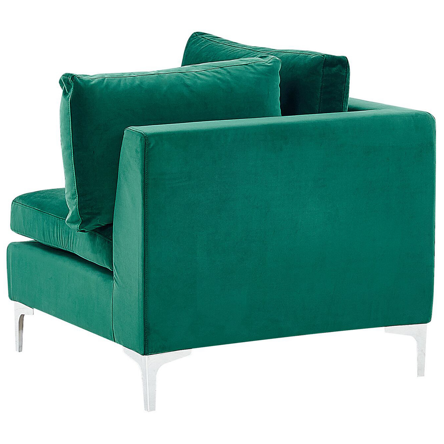 3-Sitzer Modulsofa Samtstoff grün mit Metallbeinen EVJA