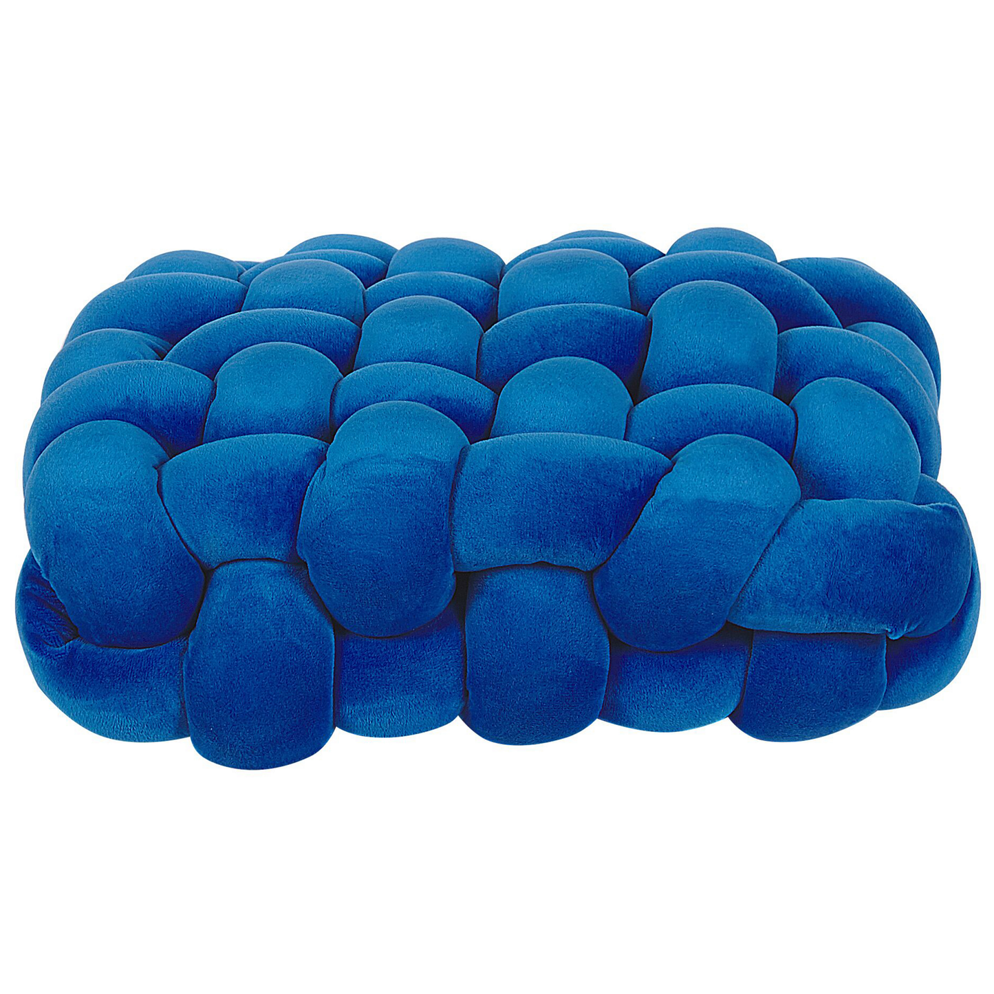 Dekokissen SIRALI Samtstoff 30 x 30 cm Blau Ohne Muster