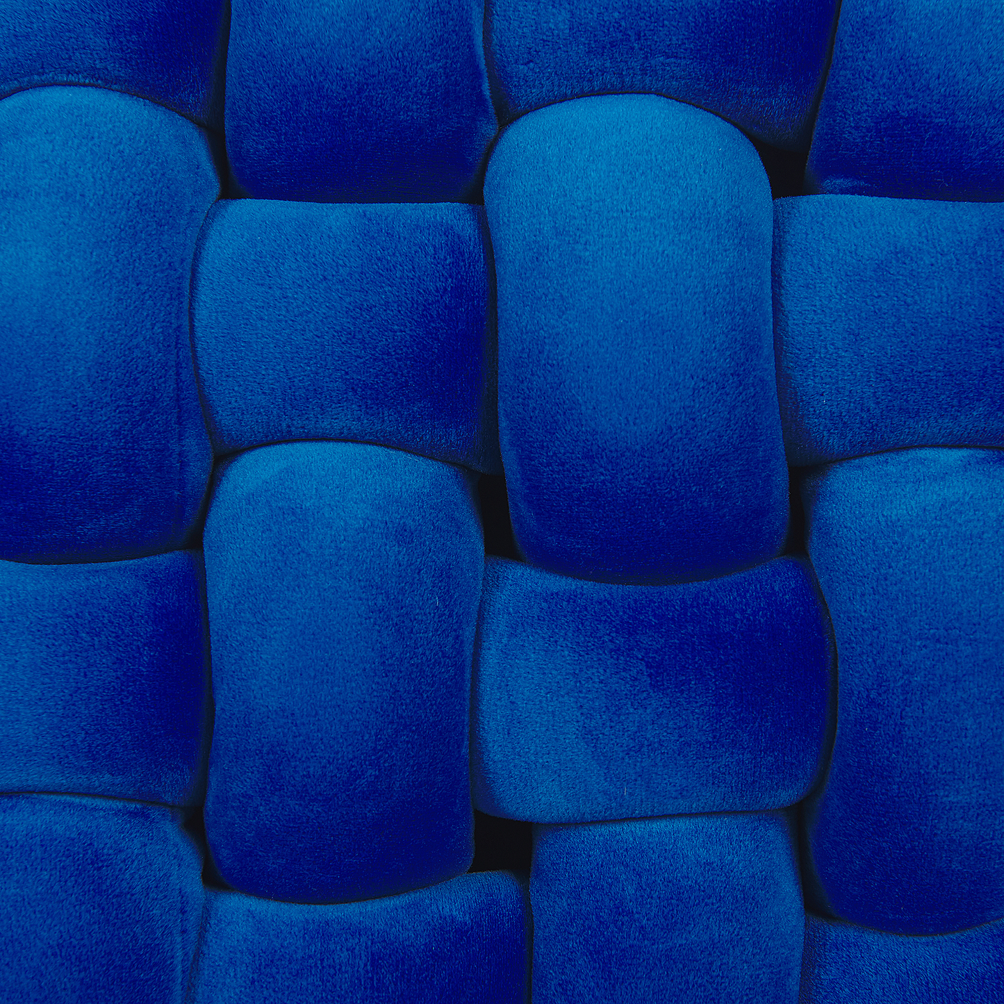 Dekokissen SIRALI Samtstoff 30 x 30 cm Blau Ohne Muster