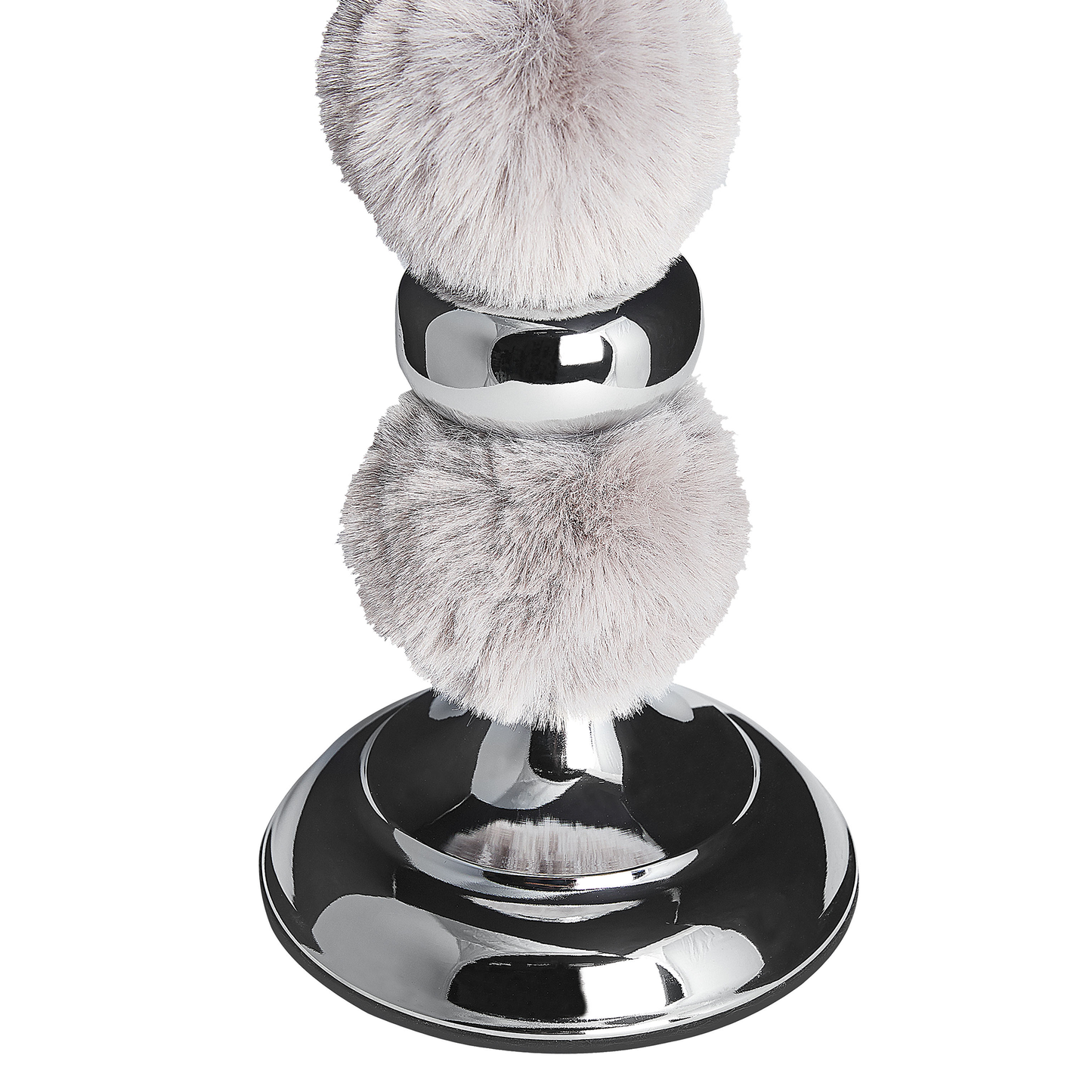 Kerzenständer PADRE Glas 38 cm Silber Grau