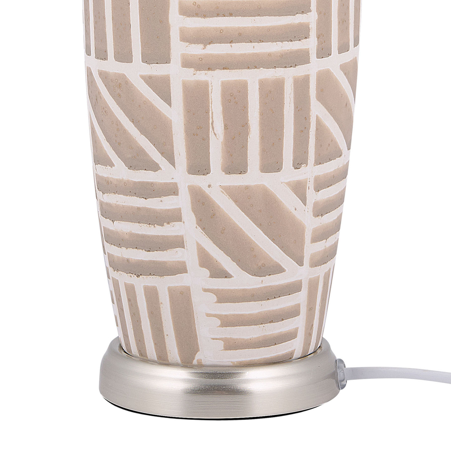 Tischleuchte TRAISEN Keramik Beige