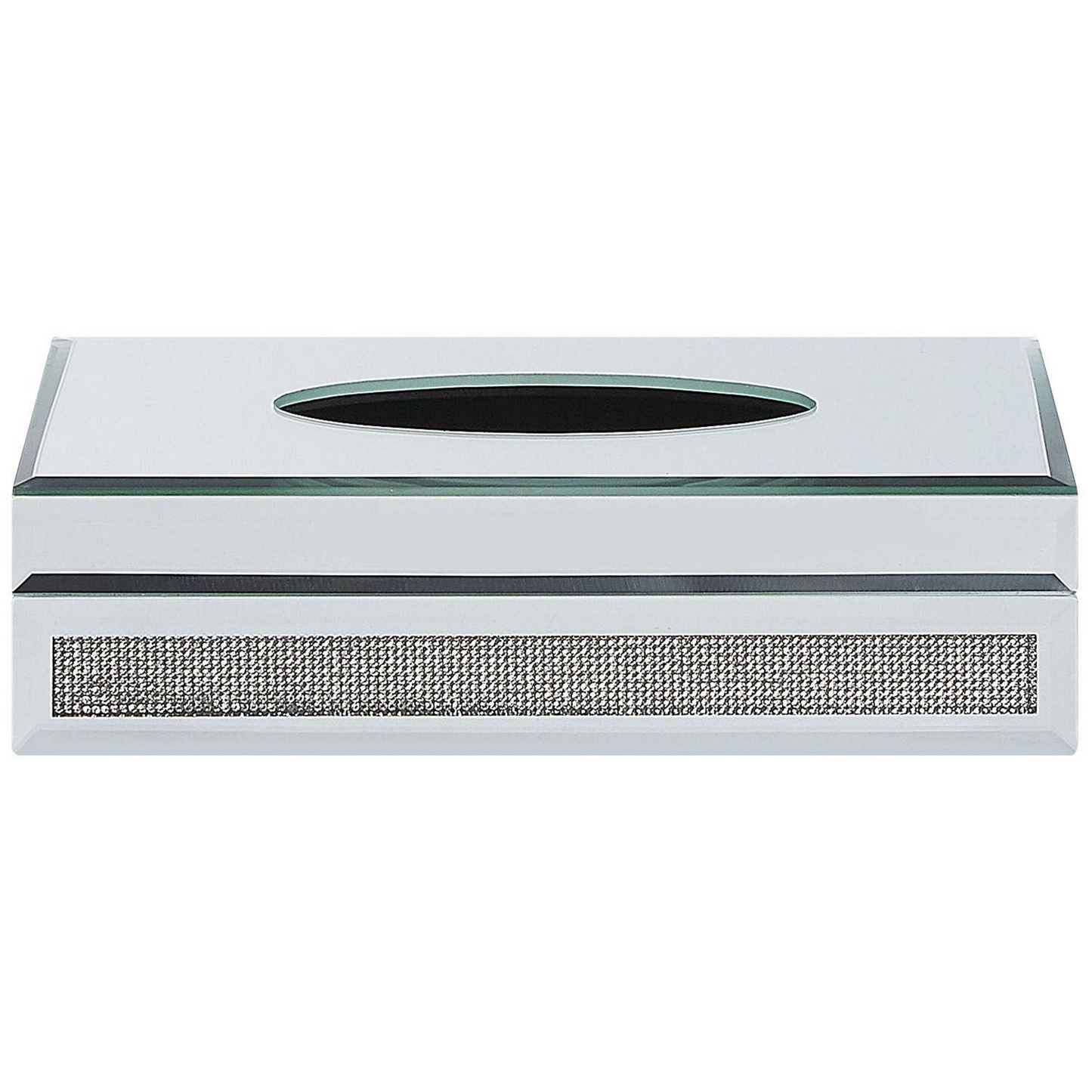 Tücherbox Halter silber Spiegeleffekt 25 x 15 cm CHARLY