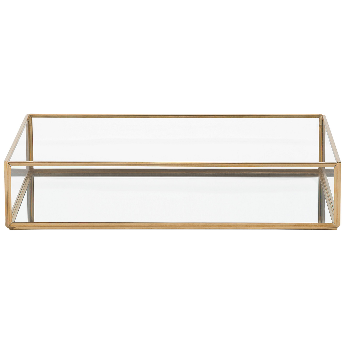 Dekotablett transparent / gold Spiegeleffekt 30 x 20 cm GRENOBLE