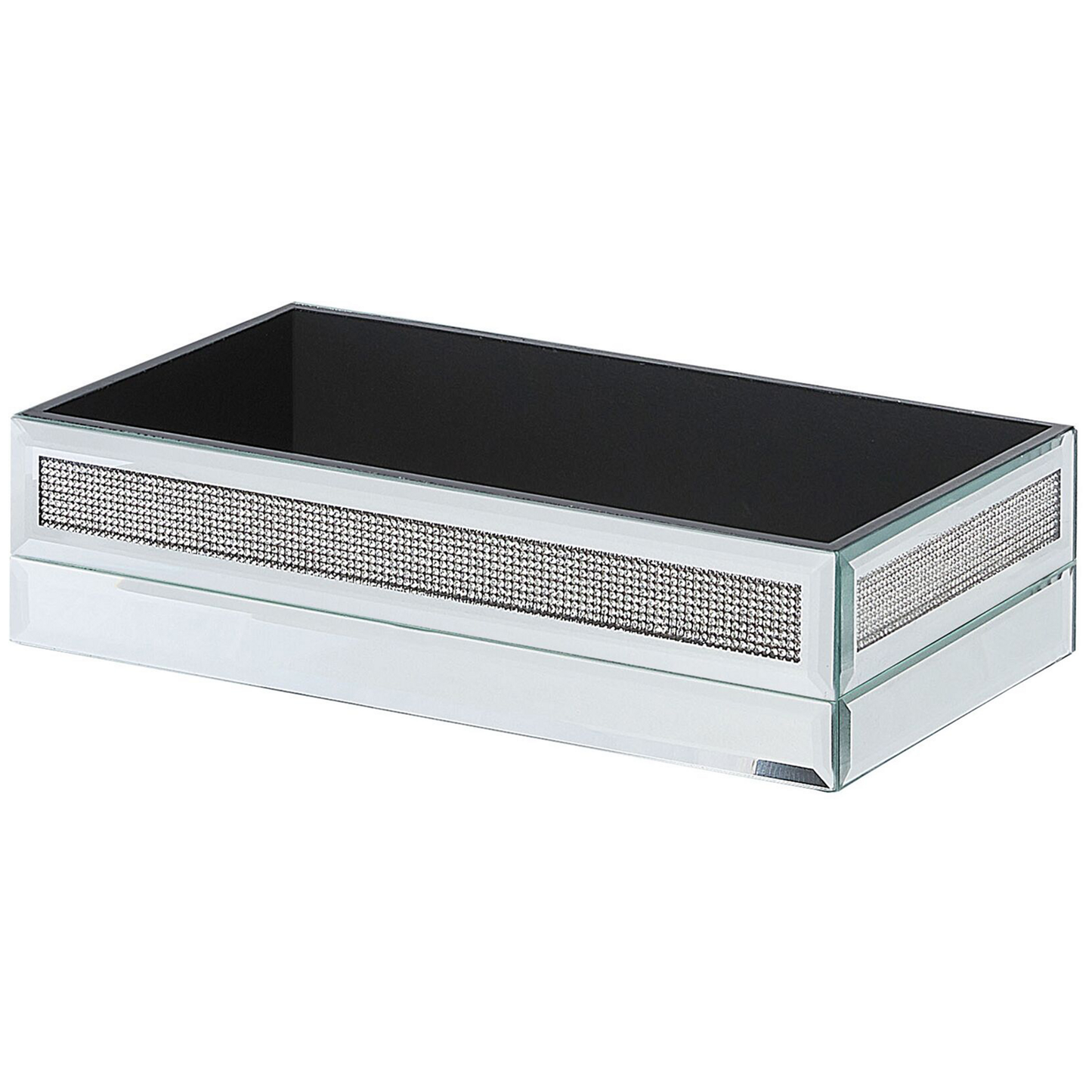Tücherbox Halter silber Spiegeleffekt 25 x 15 cm CHARLY
