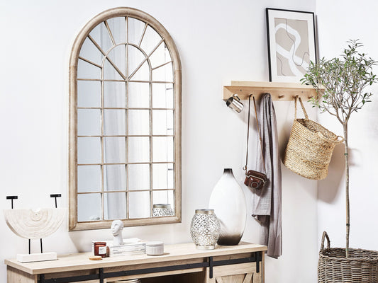 Wandspiegel TREVOL 77 cm 130 cm Metall Beige