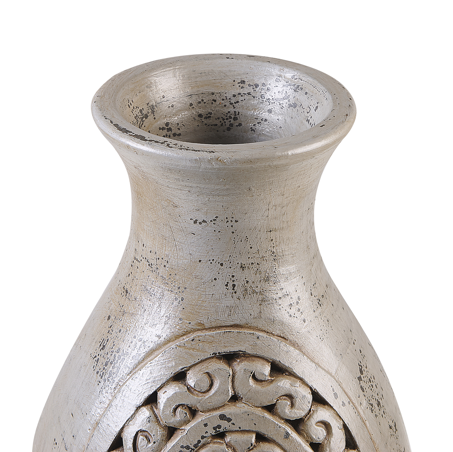 Dekovase MEGARA Keramik 51 cm Grau