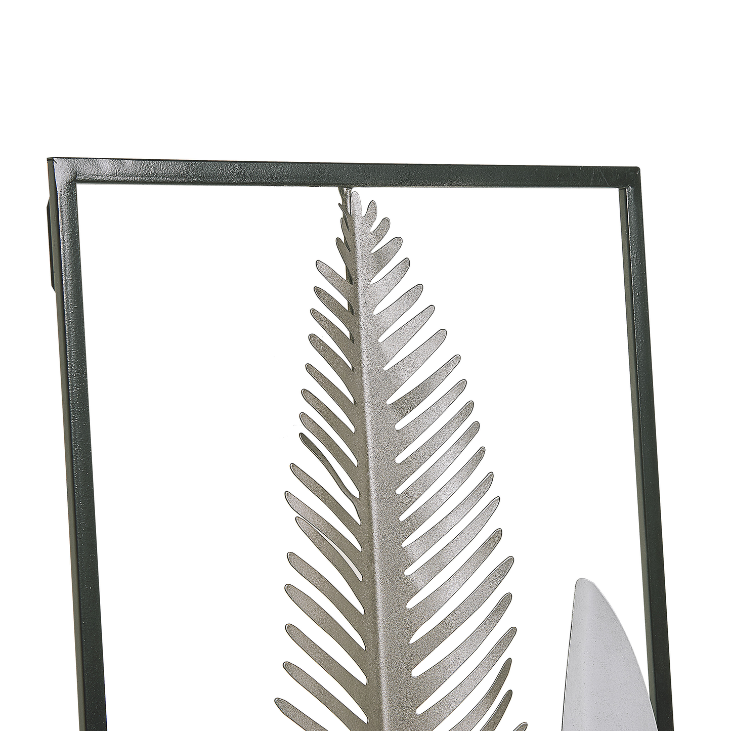Wandobjekt Blatt NIOBIUM Metall 90 cm Silber