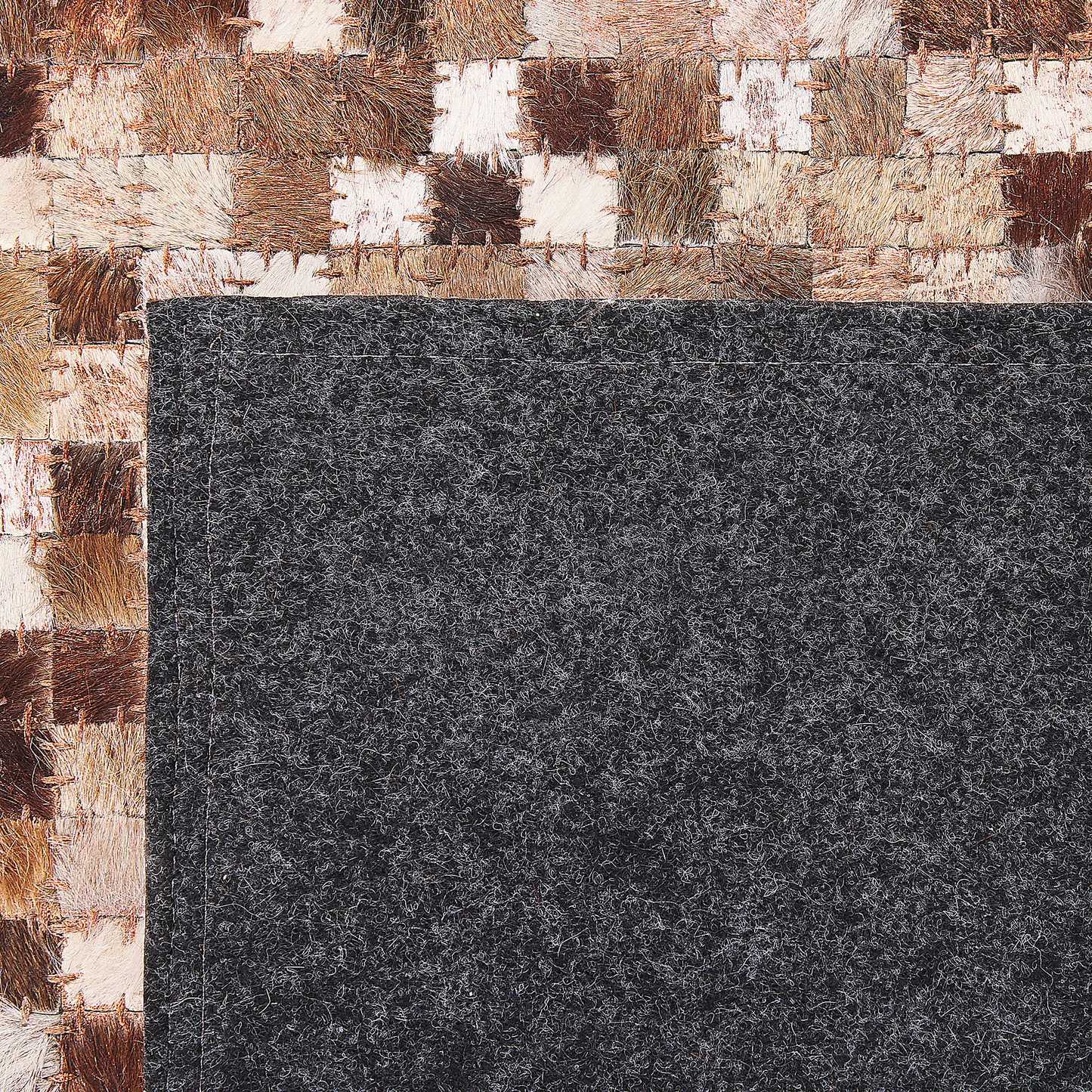 Teppich Kuhfell braun / beige 160 x 230 cm geometrisches Muster Kurzflor TORUL