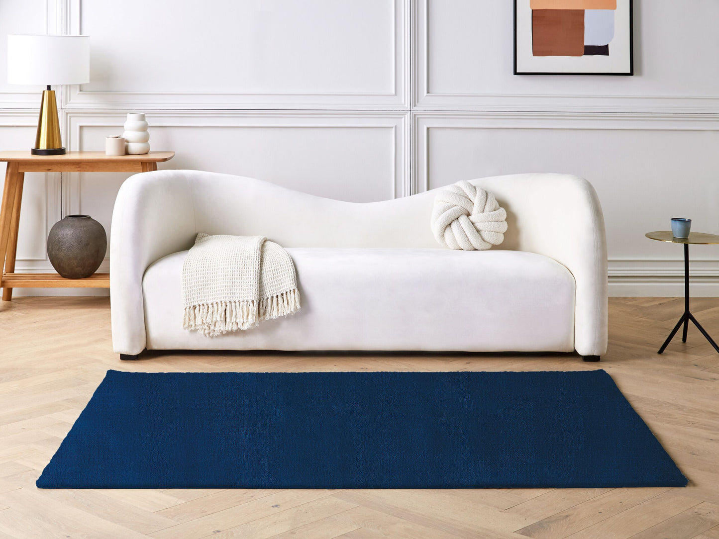Teppich marineblau 140 x 200 cm Kurzflor GESI II