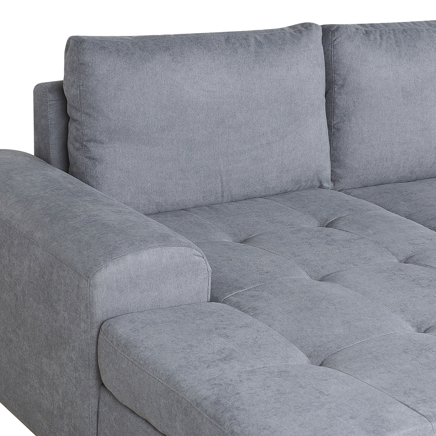 Schlafsofa Polsterbezug dunkelgrau Bettkasten Armlehne mit Stauraum KIRUNA II