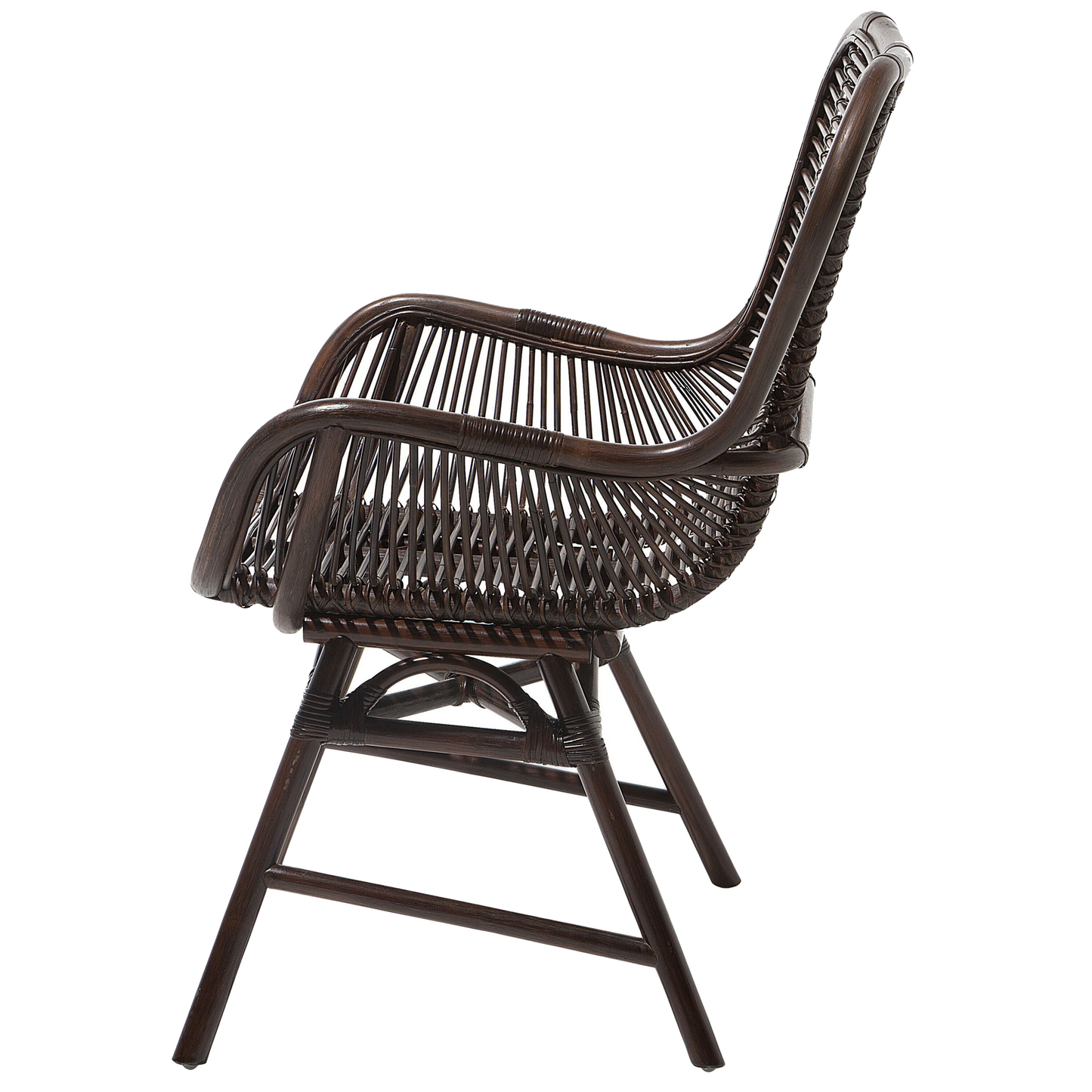 Esszimmerstuhl TOGO Rattan Dunkelbraun