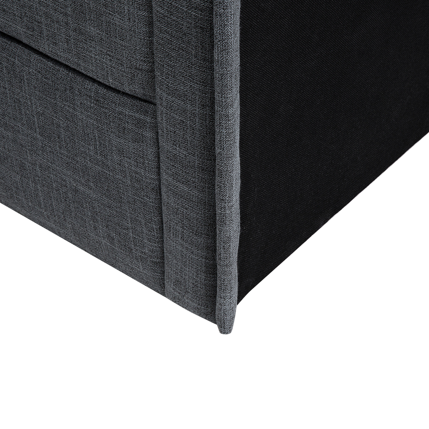 Bett mit Lattenrost Stoff VALBONNE 180 x 200 cm Dunkelgrau
