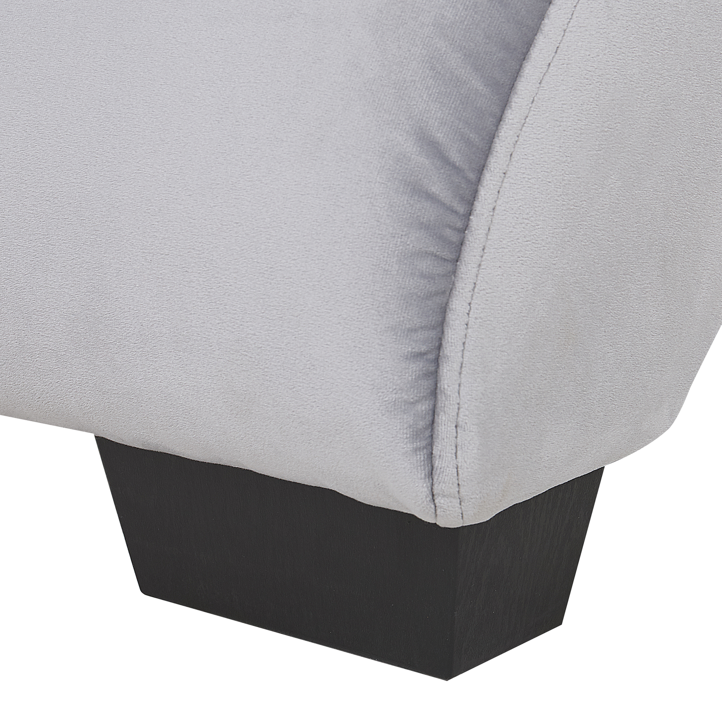 Chaiselongue Samtstoff mit Bluetooth Lautsprecher USB-Port hellgrau SIMORRE