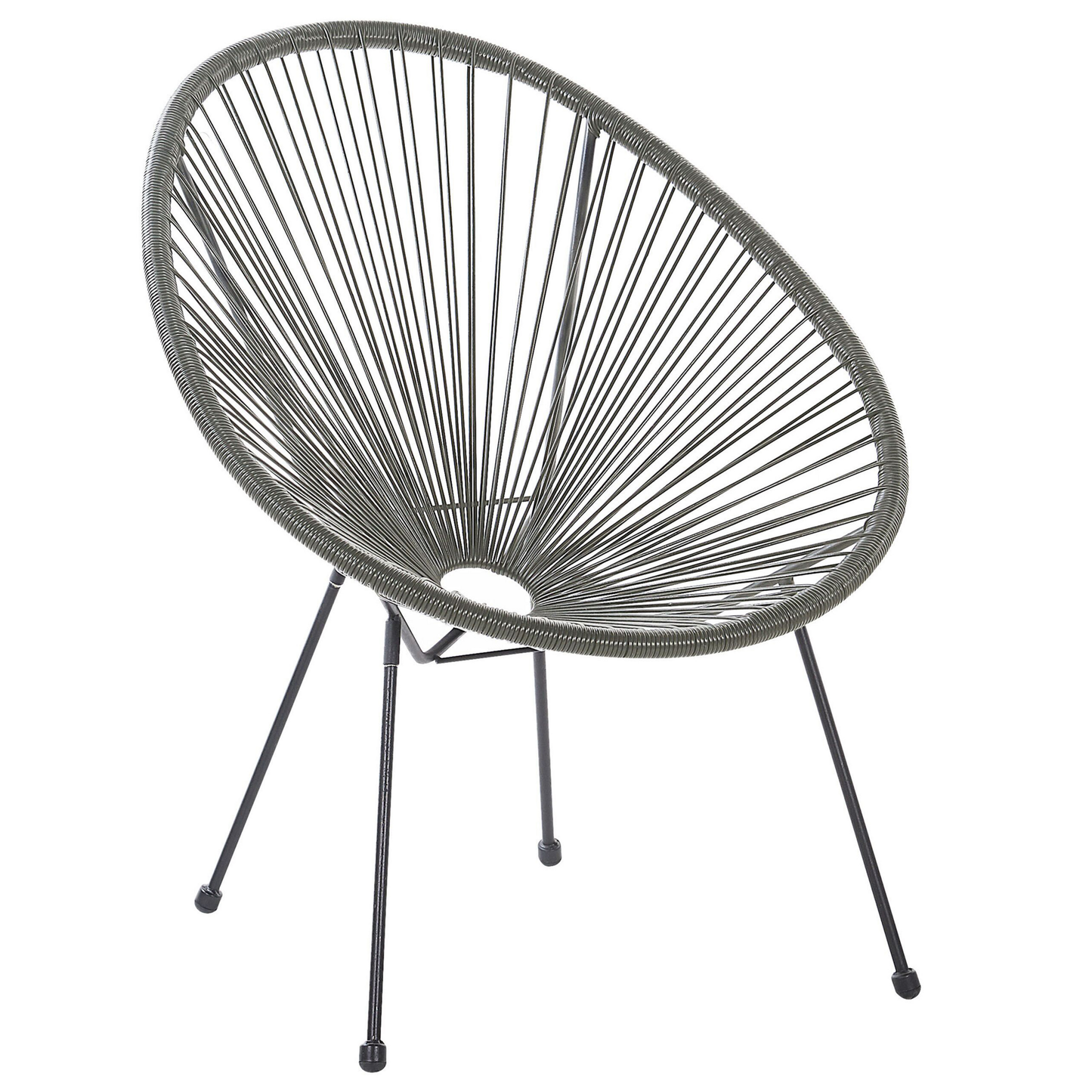 Gartenstuhl 2er Set ACAPULCO II Polyrattan Dunkelgrau