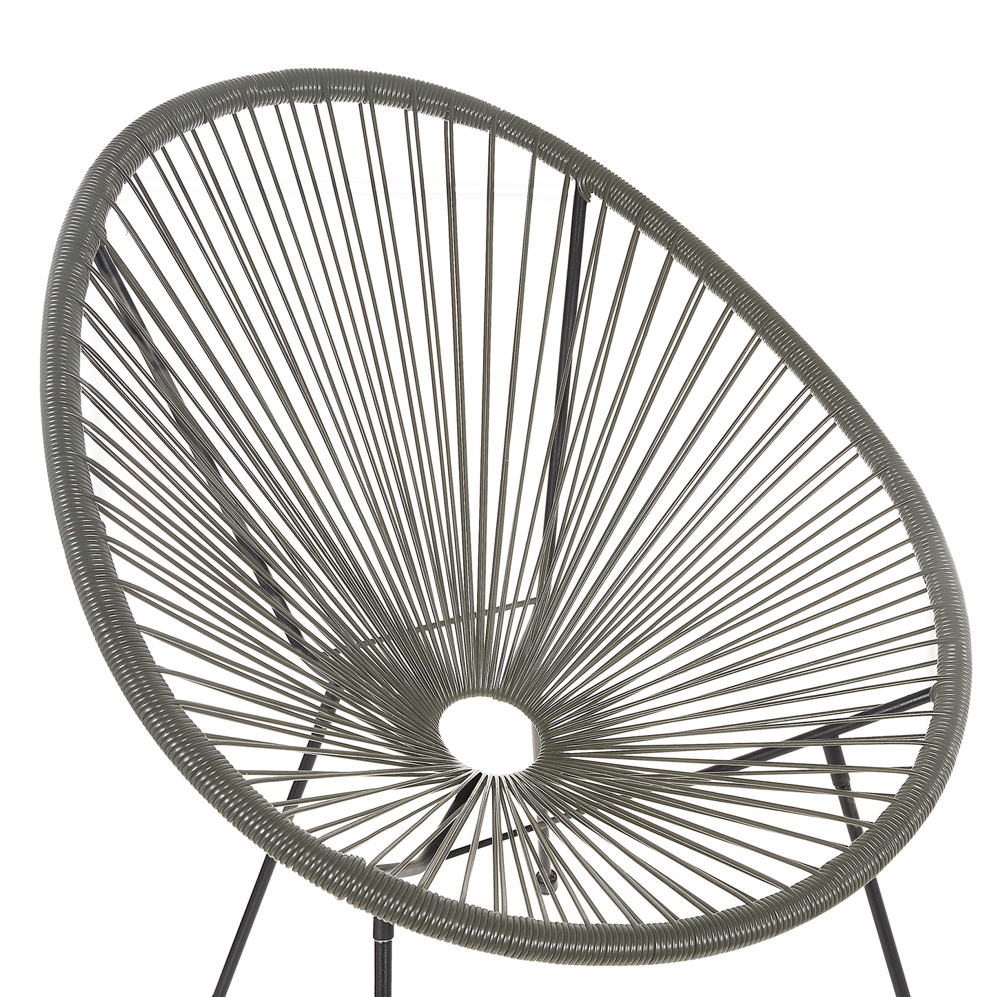 Gartenstuhl 2er Set ACAPULCO II Polyrattan Dunkelgrau