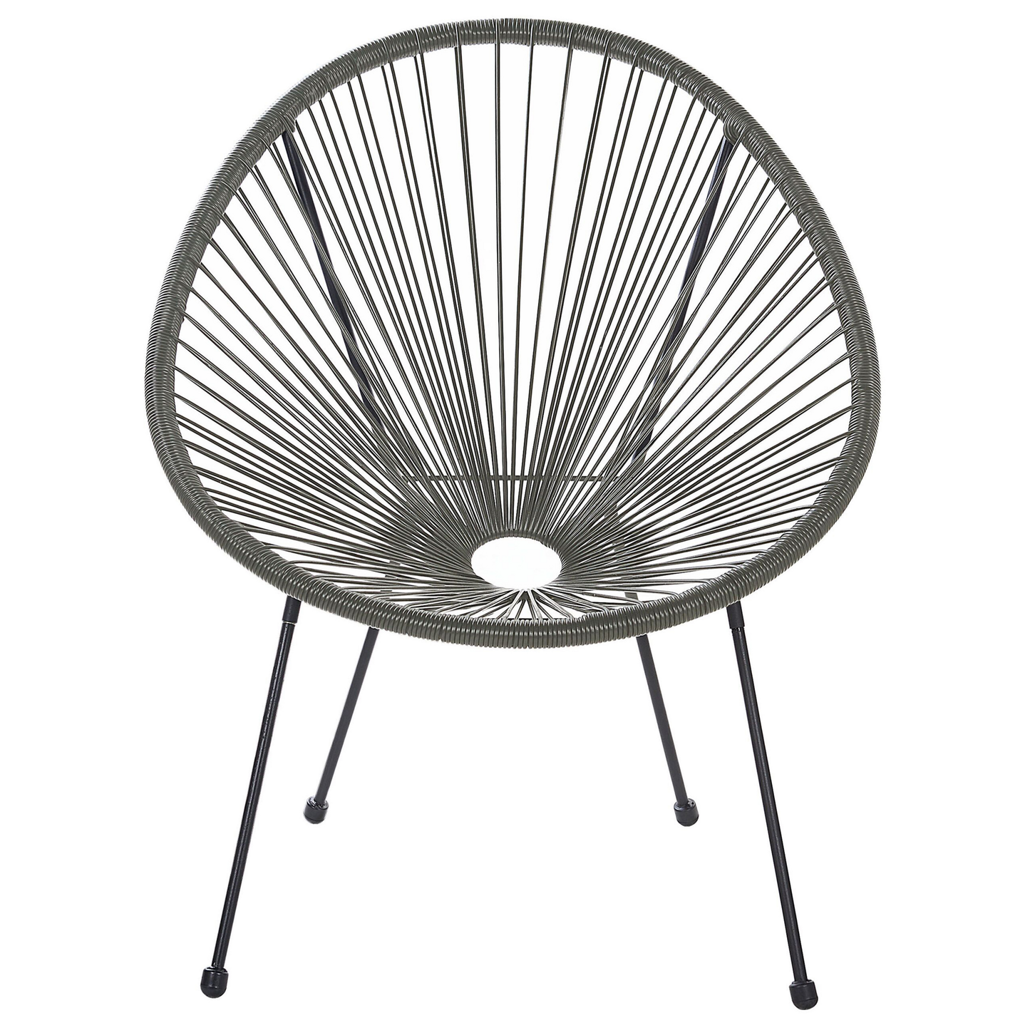 Gartenstuhl 2er Set ACAPULCO II Polyrattan Dunkelgrau
