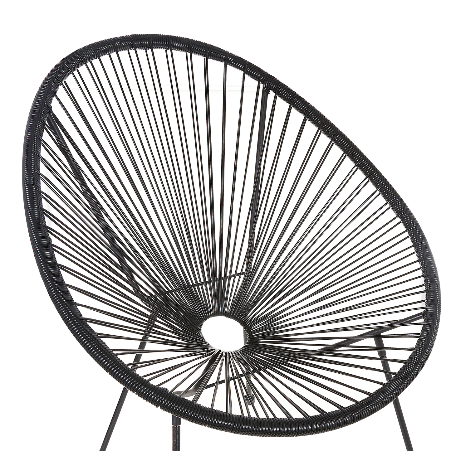 Gartenstuhl 2er Set ACAPULCO II Polyrattan Schwarz