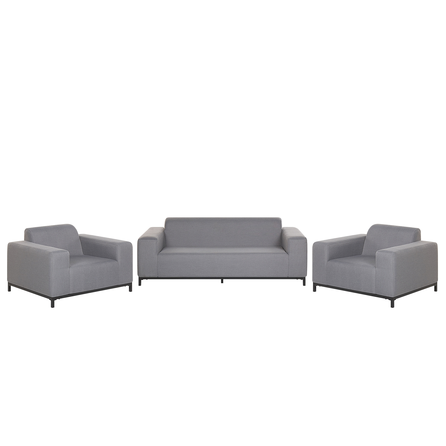 Lounge Set mit Tisch 5-Sitzer ROVIGO Grau