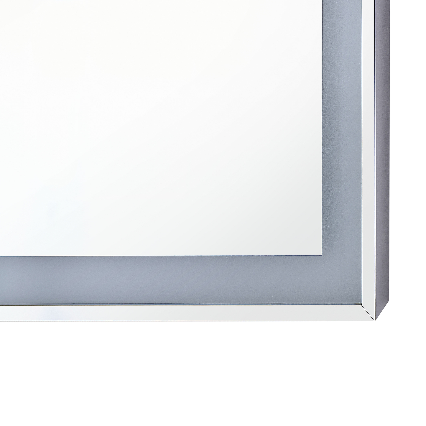 LED-Badezimmer-Spiegel ARGENS 90 cm 70 cm Silber