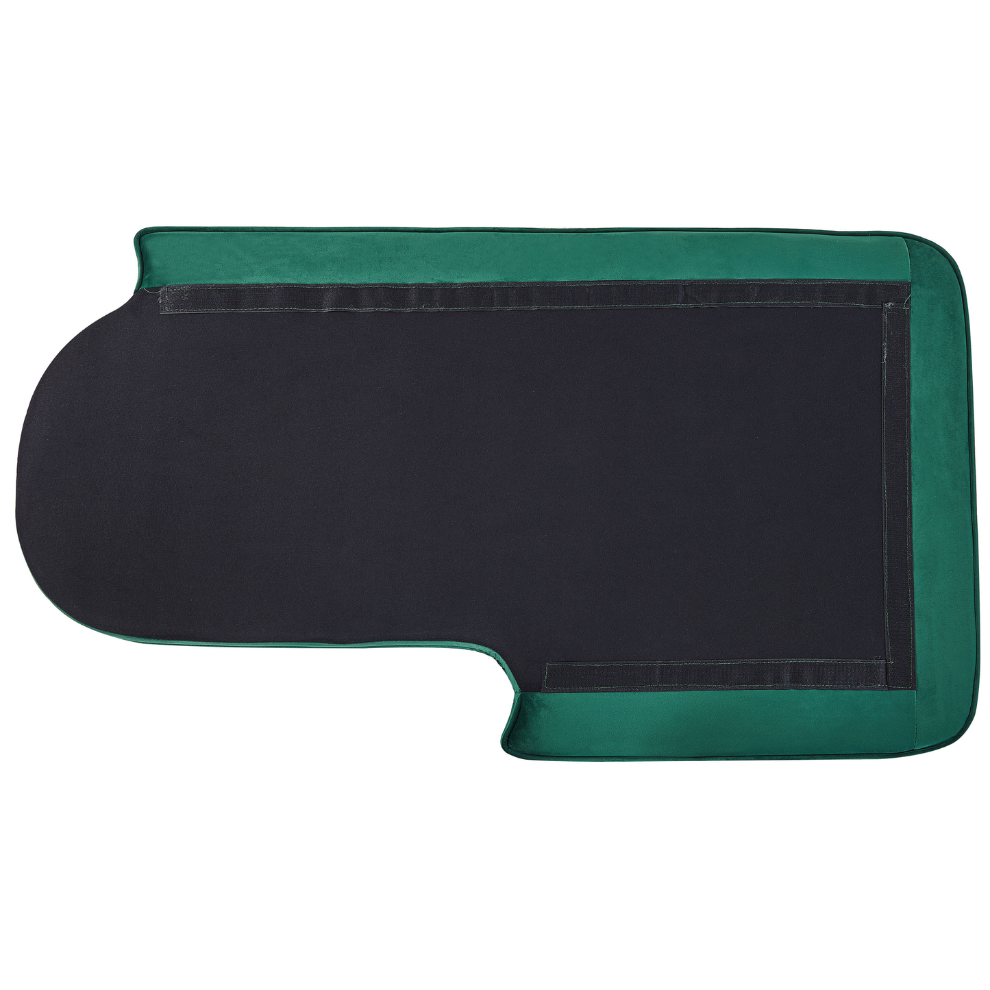 Chaiselongue Samtstoff smaragdgrün linksseitig ALLIER
