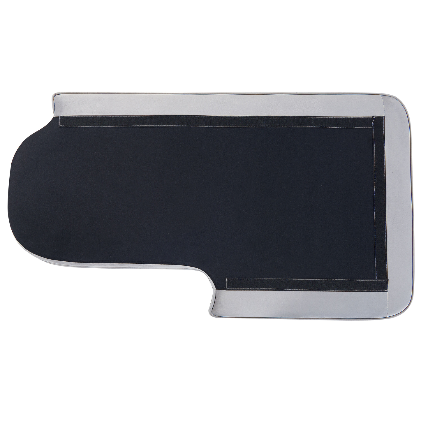 Chaiselongue Samtstoff hellgrau linksseitig ALLIER