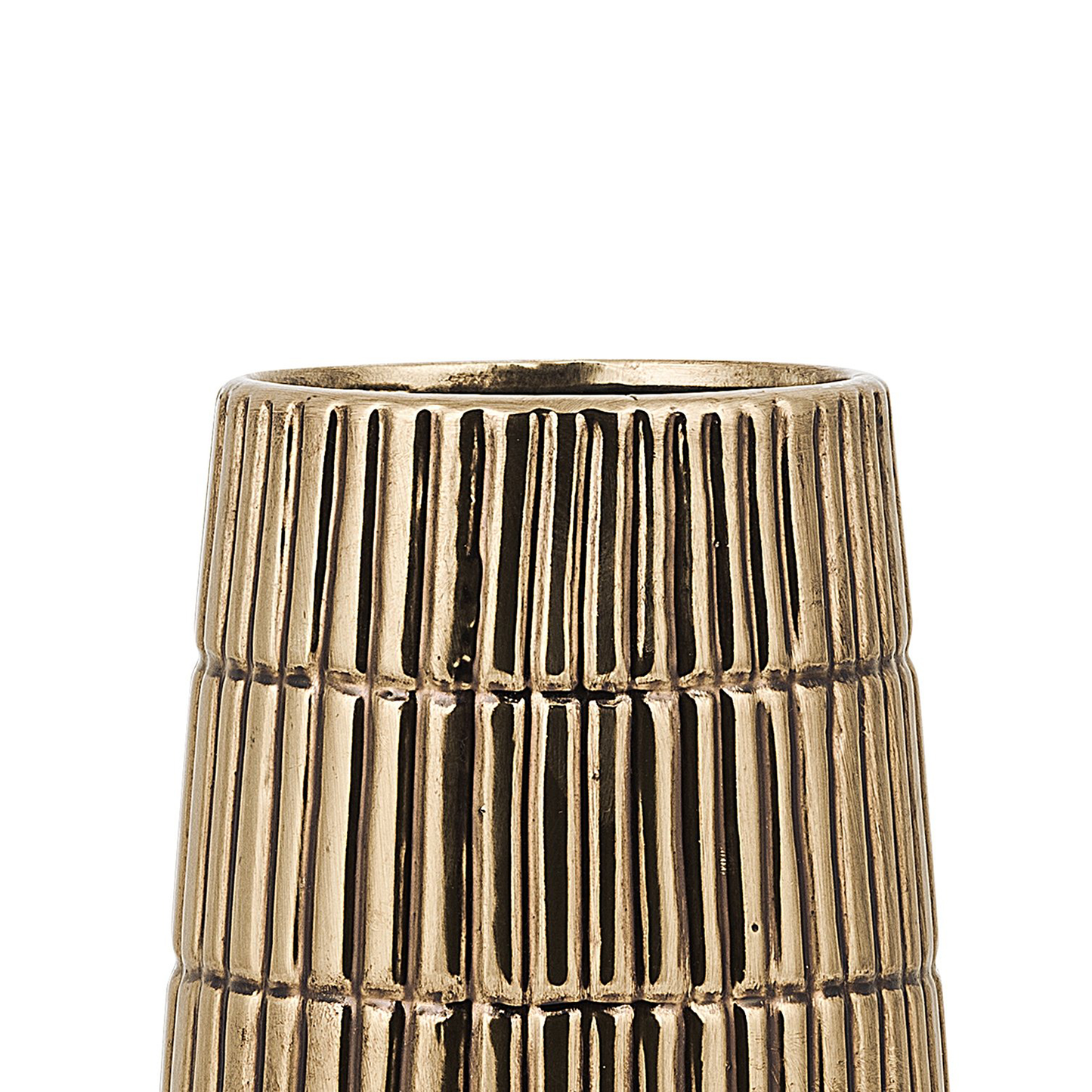Dekovase QANAWAT Steinzeug 22 cm Gold