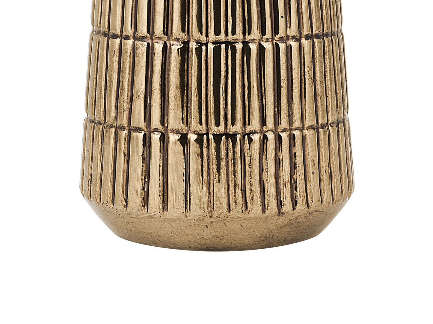 Dekovase QANAWAT Steinzeug 22 cm Gold