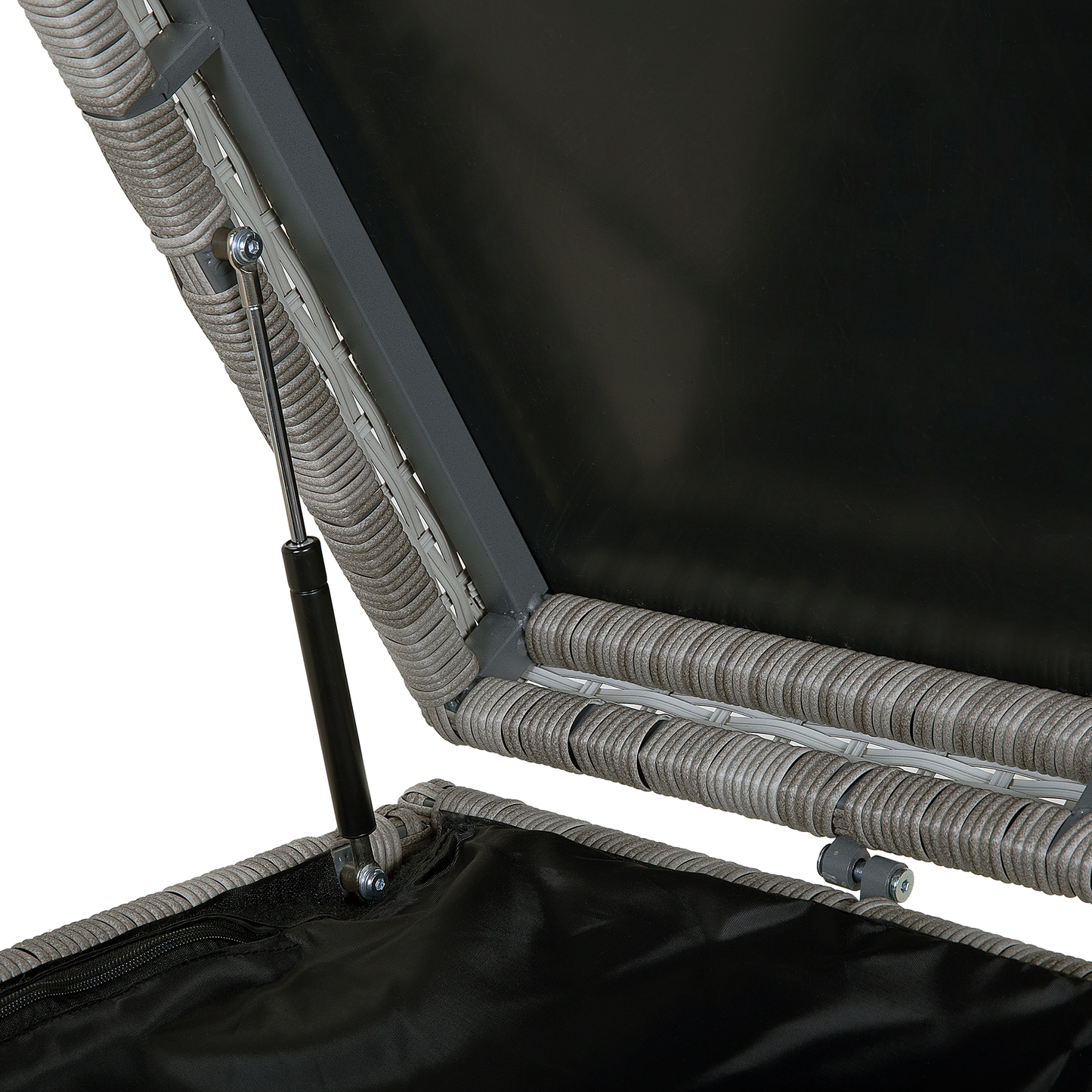 Aufbewahrungsbox MODENA Polyrattan 158 cm 63 cm Grau