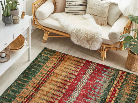 Teppich bunt 140 x 200 cm Kurzflor MARMARIS