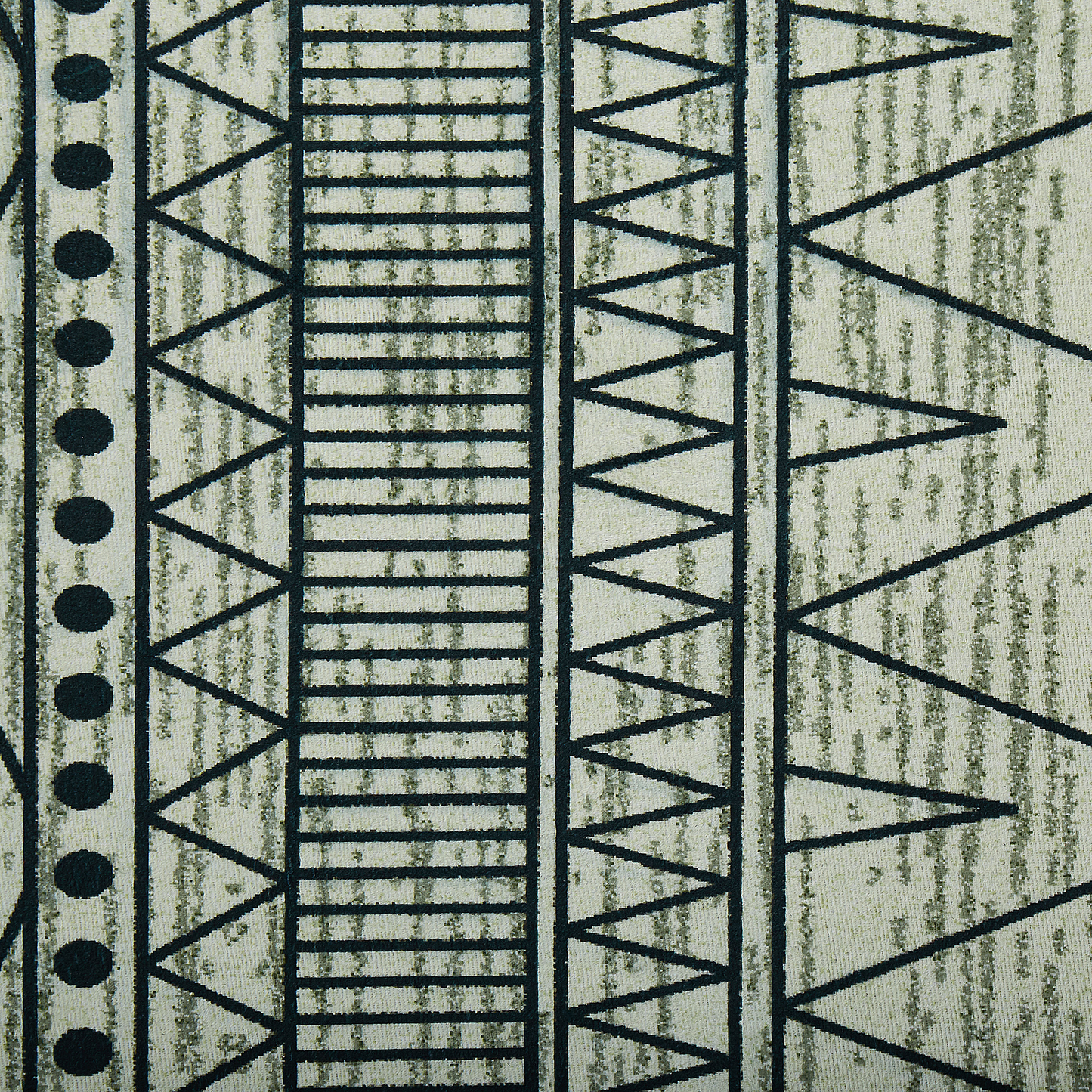 Teppich schwarz-grau 80 x 150 cm Zickzackmuster Kurzflor KEBAN