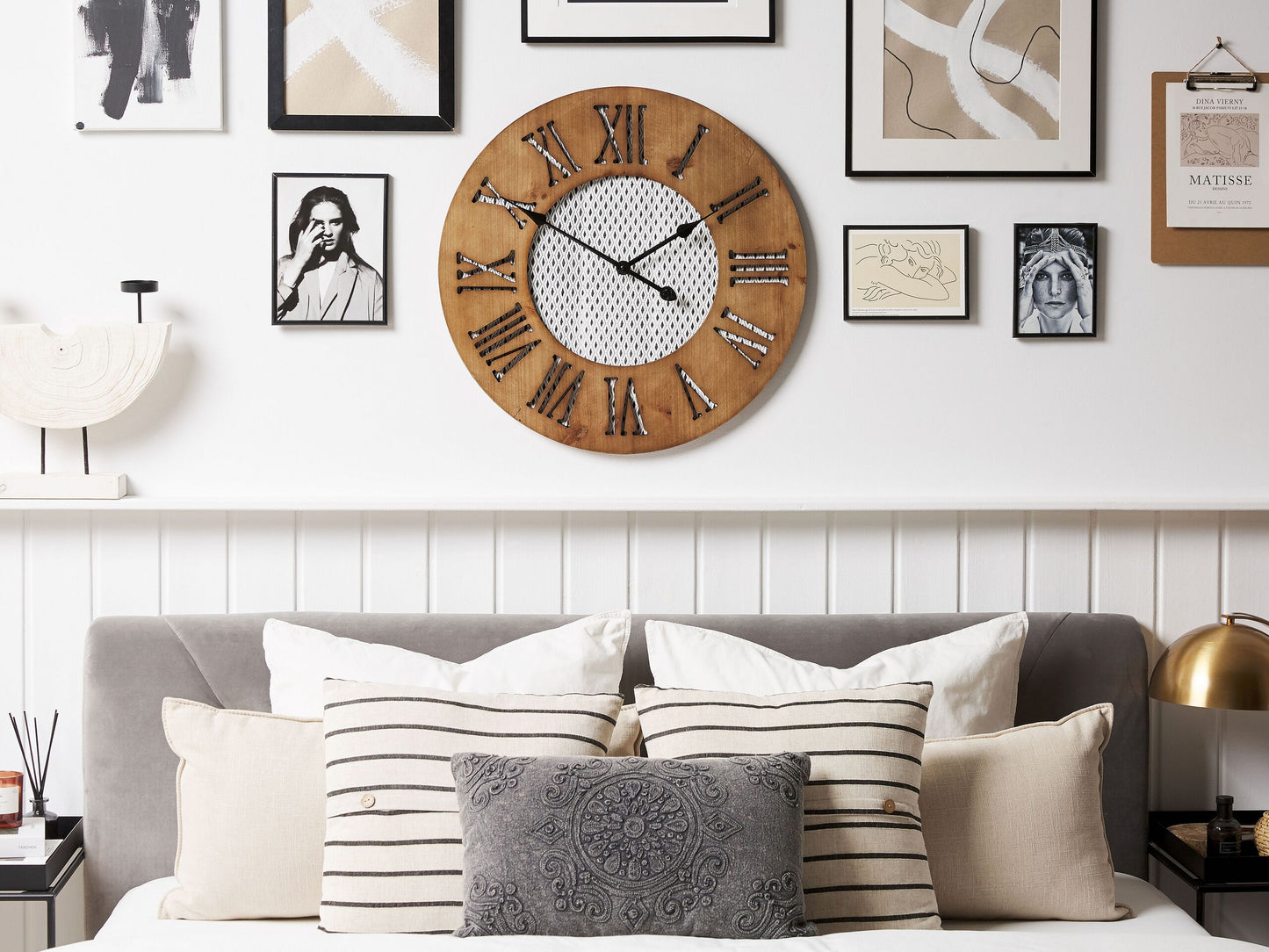 Wanduhr CUILCO 60 cm Holz Braun